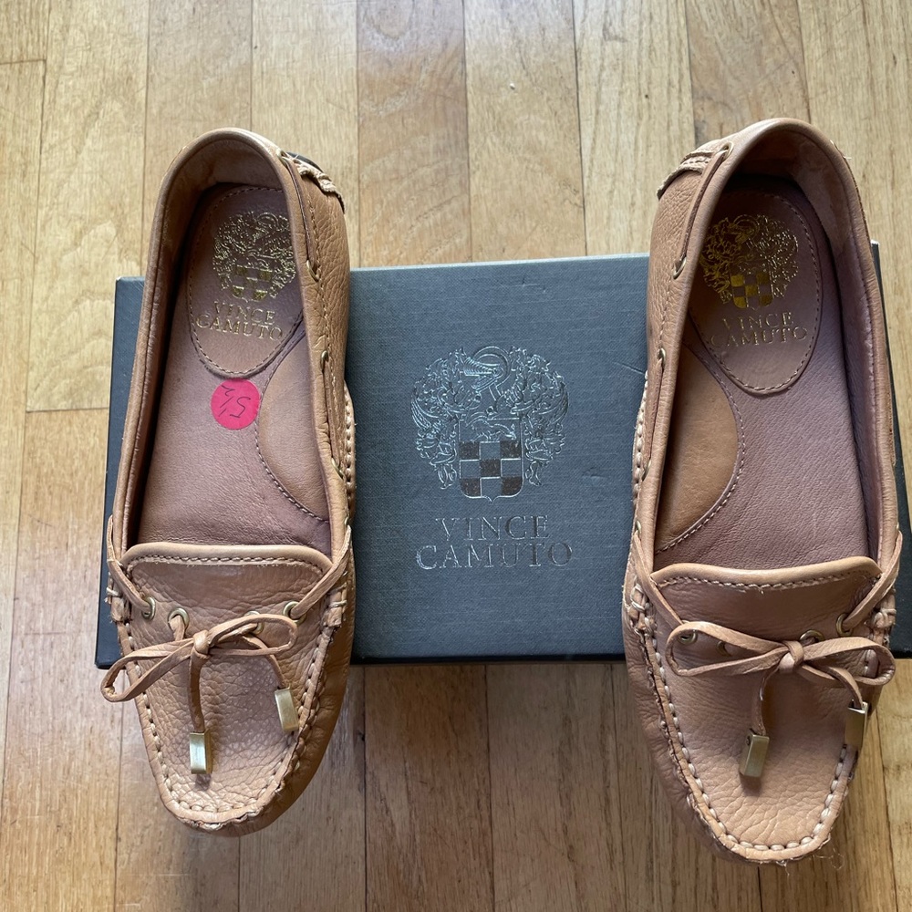 Vince Camuto tan slip-on loafer